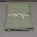 JELLYMONI Duvet Cover Queen Size Green - 3PCS Boho Striped Duvet Cover Set Microfiber Tufted Bohemian Textured Comforter Cover 9090in with Corner Ties & Zipper and 2 Pillowcases