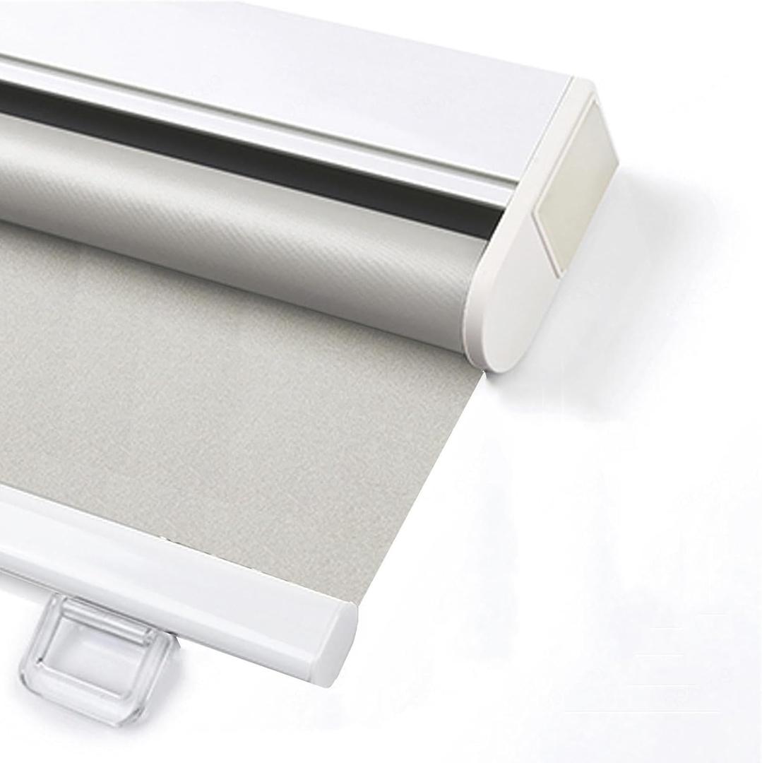Roller Blind Cordless Shades,Blackout roll up Shade,Off-White Thermal Insulated Curtain,100% Sun Blocking,55×180cm/90×200cm/130×160cm,Waterproof Blind-Easy to Clean,W×H-70×130cm/28 * 51in