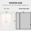Sunolga Magnetic Screen Door Fits Door Size 70 x 79 Inch, Actual Screen Size 72 x 80 Inch, Reversible Left Right Side Opening, Sturdy Polyester Mesh Curtain Hands Free for Patio, Sliding Door, Black