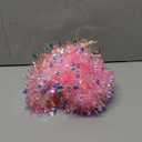 JXITON 20ft/6m Pink Christmas Tinsel Garland Iridescent Metallic Twisted Hanging Garland with Star for Chistmas Tree Fireplace Home Decoration