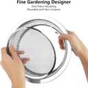 Heavy Duty Stainless Steel Garden Soil Sifter Compost Screen - 3 Sizes (Fine/Medium/Coarse Mesh) for Sifting Compost,Dirt,Rocks,Rotary Tool&Compatible, Home Garden Sieve for Gardening & Landscaping