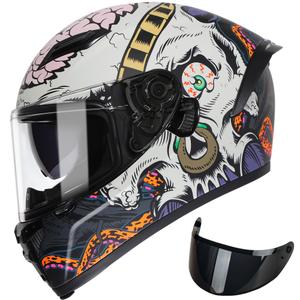 TRIANGLE Full Face Motorcycle Helmet DOT Approved, Dual Visor for Adults, Medium