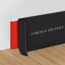 Storystore Wall Baseboard Trim 4 Inch x 150 Feet, Flexible Self-Adhesive Rubber Baseboard for Walls, Peel and Stick Wall Molding Trim