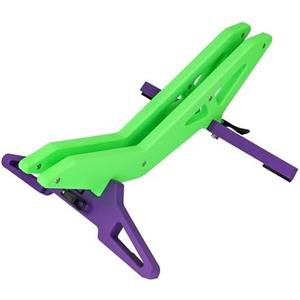 MAKELEN Adjustable Bike Parking Stand Fits 16-29 Inch Bicycles, Compatible with 23c-3.0 Tire Width – Heavy-Duty Plastic, Easy Installation, Stylish Two-Tone Design (Green&Purple)