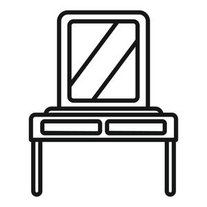 Makeup Desk 30.7X27.9X5.3 With Mirror 25"x27"