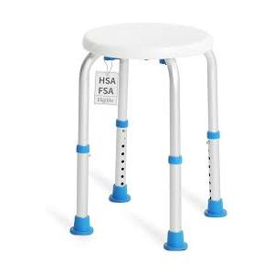 SOUHEILO Adjustable Shower Chair for Inside Shower, HSA/FSA Eligible Round Shower Stool for Inside Bathtub, ToolFree Shower Seat for Elderly/Senior/Disabled/Pregnant