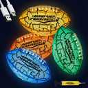Wave Runner Glow in The Dark Junior Size Waterproof LED Football for Kids, Teens & Adults – Color-Changing Light Up Football with Type-C Rechargeable Design & Pump Included, Blue