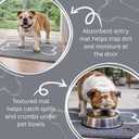 Soggy Doggy Slopmat Dog Food Mat Absorbent Microfiber Chenille Pet Feeding Mat for Food & Water Bowls, Muddy Paws Small Doormat, Non-Slip, Machine Washable Rug Gray/Light Gray Bone, 18 x 24