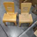 ECR4Kids 12" Bentwood Teacher School Stacking Chair, Natural (2-Pack)