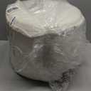 ZICOTO Beautiful Boucle Pouf Ottoman and Foot Rest - Elevate Your Living Room Decor with Lightweight Comfort and Charm - A Round Modern Foam Filled Foot Stool Perfect to Rest Your Feet (White)