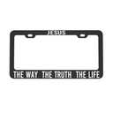 Jesus License Plate Frames, The Way The Truth The Life License Plate Cover Holder, Christian Car Accessories, Aluminum Auto Tags Cover 2 Holes Screws 6 X 12 in