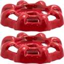 Pndeyo 2pcs Outdoor Faucet Handle, 6x6mm Round Wheel Hose Bib Handle, Rustproof Water Spigot Handle Outside Water Valve Faucet Handle Replacement Parts- Red