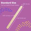 Artlicious 200 Pcs Wooden Craft Sticks  Food-Grade Popsicle Sticks for Crafts & ice Cream Sticks  Wooden Sticks for Crafts, Wood Craft Sticks, Popsicle Sticks Bulk (Natural, 4" x 0.5" x 4.5")