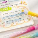 3 x Pastel Highlighters and Highlighter Set for School - 8 Assorted Colors, Dual Tip 4-Pack with No-Bleed Quick Dry Ink, Chisel & Bullet Tips (Dopamine)