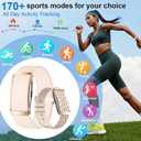 Smart Bracelet, Health Activity Fitness Trackers with Heart Rate Sleep Monitor, 24/7 Blood Oxygen/Calorie/Stress/Step Tracker, Health Fitness Bands, 170+ Sports Modes Smart band with Free APP, 2 Bands (Pink)