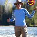 FISHEAL Men's Long Sleeve Fishing Shirts, UPF 50+ Camo Sun Protection Rash Guard, UV Shirt for Swimming Hunting Outdoor M
