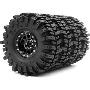 HOBBYSOUL 1.9 Beadlock wheels and tires 120mm Tall Soft Sticky 1.9 Mud Slingers T8 Tires & Aluminum Rims For RC 1/10 Crawler TRX4 SCX10 Gen8 Upgardes,HS700571