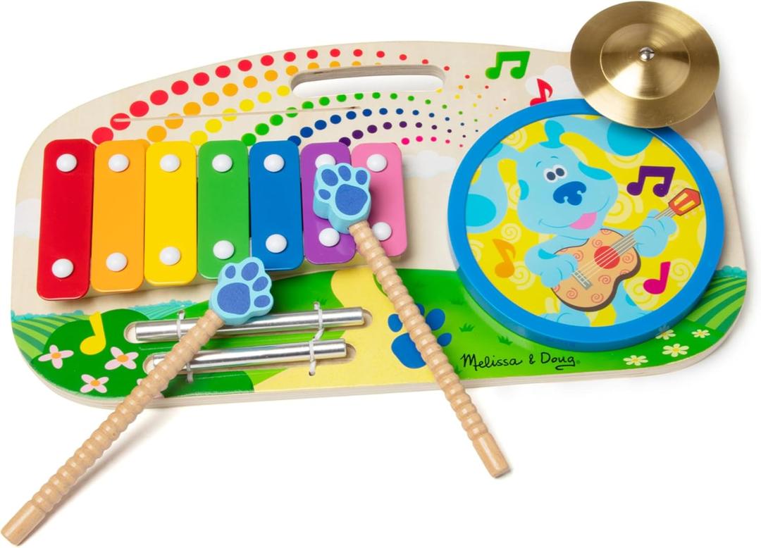 Melissa & Doug Blue's Clues & You! Wooden Music Maker Board (5 Instruments)