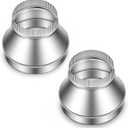 2 Pcs 9" to 6" Duct Reducer Galvanized Steel Increaser Air Duct Adapter for Ventilation System, Connect Pipe, Drainage Pipes, Exhaust Pipes with Pipeline Fan or Dryer Vent
