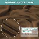 Turquoize Velvet Loveseat Covers Stretch Love Seat Couch Covers for 2 Cushion Couch Velvet Sofa Cover with Non Slip Elastic Bottom Furniture Cover Crafted from Soft Fabric (Loveseat, Bronze Brown)