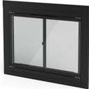 Stanbroil Fireplace Glass Cabinet-Style Door, Black Finish, Large, Decorative Fireplace Screen Door for Fireplace Accessories