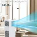 GarveeTech 8,000 BTU Portable Air Conditioner for Indoor Rooms, 3 in-1 AC Unit for Bedroom 250-350 Sq.Ft, Dehumidifier, Fan, Sleep Mode, 24 Timer, Remote Control, Window Kits
