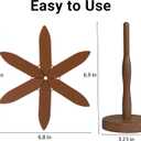 Silicone Trivets Mat Set for Hot Dishes - Tree Trivets with Stand - Hot Pads Pot Holders for Kitchen (Brown)