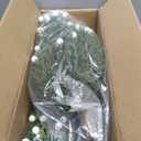21" Artificial Bushes with White Berries, 2 Pack Cedar Topiary Shrubs Artificial Outdoor Plants with Ground Stakes, UV Resistant Faux Outdoor Plants for Front Porch,Garden,Backyard,Room Decor