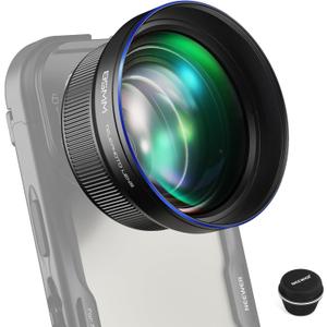 NEEWER HD 85MM Telephoto Phone Lens Only for 17mm Thread Backplate, 2.5X Magnification Compatible with SmallRig NEEWER iPhone Samsung Phone Cage Case with 17mm Lens Adapter, LS-59