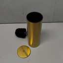 Brushed Gold Toilet Brush and Holder Set - Stainless Steel Toilet Bowl Scrubber with Replaceable Head & Splash Guard
