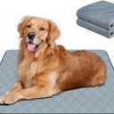 RIOUSSI Washable Pee Pads for Dogs, Reusable, Absorbent, Leakproof, Non Slip Pet Puppy Pads for Potty Training. Light Gray, 18x24 Inch(2pack)