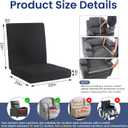 Recliner Seat Cushion, Egg Foam Creat Seat Cushion & Memory Foam Back Pad | Pressure Relief Chair Cushion for Elderly, Wheelchair, Office Chair, 20x20x4in Seat, 20x22x3in Back, Black