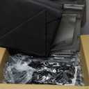 Calmootey Portable Closet Organizers, Clothing Storage, Wardrobe with 6 Shelves and Hanging Rod, Non-Woven Fabric Cover with 4 Side Pockets, Black