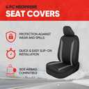 Motor Trend SpillGuard Seat Covers for Cars Trucks SUV Gray Seat Covers with Waterproof Neoprene Lining, Automotive Car Seat Covers for Front Seats Only, Forros Para Asientos de Carro