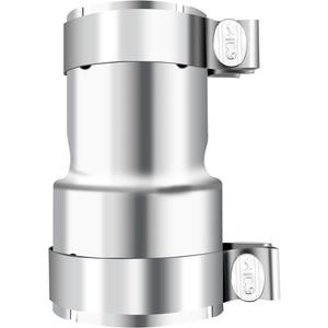 MorningRo 2 Pcs 2.5 to 3 Inch Exhaust Adapter Reducer Kit with Clamps, Stainless Steel, ID 2.5" to Od 3" Universal Exhaust Pipe Connector for Car, Truck, Suv