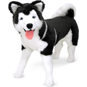 Melissa & Doug Giant Siberian Husky - Lifelike Stuffed Animal Dog (Over 2 feet Tall)