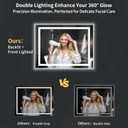 40"x30" LED Bathroom Mirror with Lights, Backlit+Frontlit , Anti-Fog