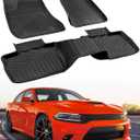 Car Floor Mat for Dodge Charger: All Weather Liner Custom Fit Chrysler 300 RWD 2011 2012 2013 2014 2015 2016 2017 2018 2019 2020 2021 2022 2023 RT Scat Pack SXT GT SRT Front Rear Full Set Accessories