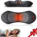 3 in 1 Upadate Rechargeable Electric Lumbar Support Pillow with Adjustable Height for Bed and Chair,Cordless Back Massager for Pain Relief Deep Tissue,Back Massager with Heat for Home & Office (Small, Black)