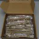Haliwu 30 Pack Cabinet Handles Brass Gold Cabinet Pulls 5 Inch Hole Center Drawer Pulls Modern Bar Dresser Handles for Bathroom Kitchen Bedroom