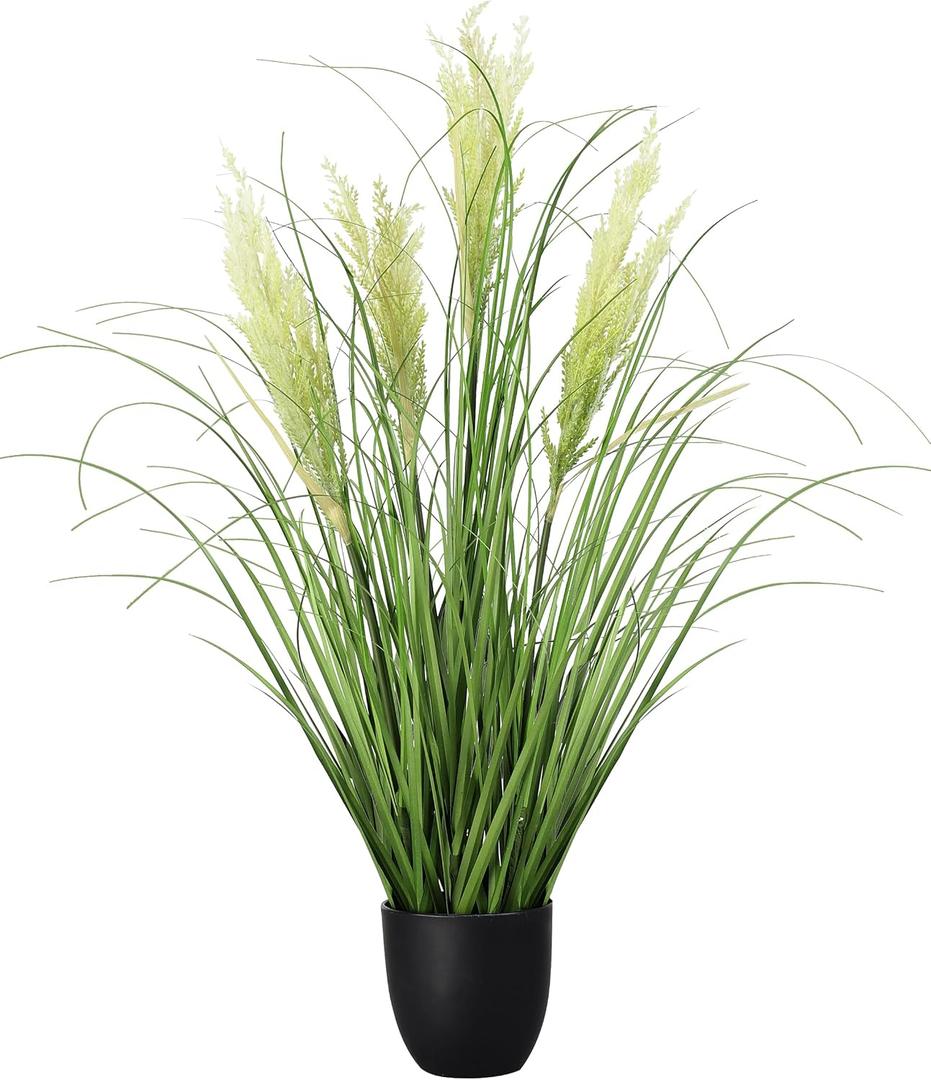 3ft/35in Artificial Plants Outdoor Indoor,Fake Onion Grass In Pot
Home Office Decor Floor Plants Potted Faux Tall Grass Plant Greenery, Housewarming Gift Reed Grass