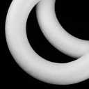 8 Pack 8 Inch Craft Foam Wreath, White Polystyrene Foam Circles Ring, Round Foam Wreath Form for Crafts DIY Arts Floral Projects Home Wedding Decor