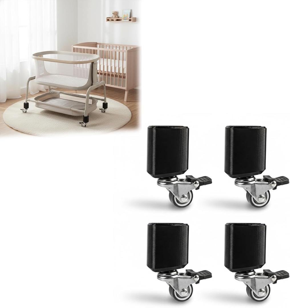 4 Pcs Replacement Wheels For Maxi Cosi Iora Bassinet | Lightweight & Easy To Install 