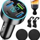 88W Car Charger Super Fast Charging Cigarette Lighter USB Phone Accessories Charger Voltmeter Adapter with QC USB c Type c PD Universal Quick Charge Multi 4 Port for 12-24v Car Cigarette Lighter Plug