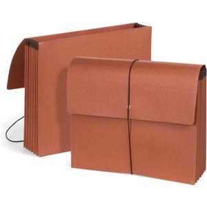 Blue Summit Accordion File Wallet with Flap and Cord Closure, Letter Size, 5.25 Expansion  10 Pack