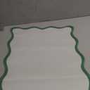 Hahafelt Scalloped Desk Mat Large Scalloped Piping Cute Desk Mat Aesthetic Preppy Table Pad Large Nonslip Pad with Edge Stitching Waterproof Gaming(Green,31.5 x 15.8 Inches)