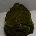 Velvet Sofa Cover Soft Decorative Luxurious Solid Exquisite Ruffle Trim, Retro Farmhouse Vintage Sofa Slipcover Couch Cover for 2-3 Cushion Sofa for Living Room 1PC, 88x134 Inch (Olive Green)