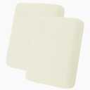 hyha Milk Silk Couch Cushion Covers, Soft Magic Sofa Covers Washable for 2 Cushion Couch, Stretch Sectional Outdoor Cushion Covers for Patio Furniture with Elastic Bottom(2 Packs, Cream)