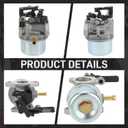 594287 799154 120P02 0001 Carburetor Replacement for 595390 120P02 0001 591597 593380 120P02 0001 121S02-0011-F1 110P02 0003 F1 for Craftsman for Troy Bilt 190cc Pressure Washer