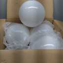 Zubebe 6 Pcs 8" Extra Large Outdoors Christmas Balls Ornaments Jumbo Oversized Christmas Tree Decorations Giant Hanging Xmas Plastic Balls Ornaments for Lawn Yard Decoration (White)